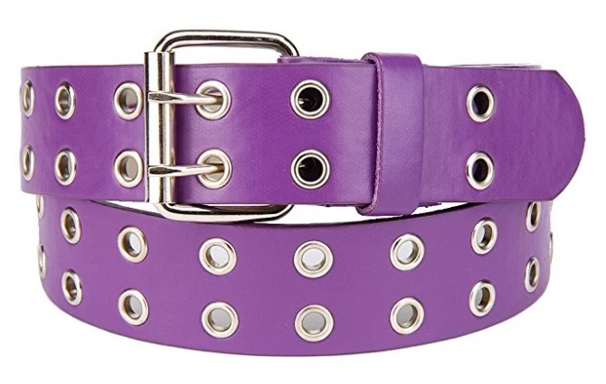 Hot Trend! Eurosport Solid Rich Fashion Color Double Grommet Belt - BW9915 - Image 1 of 2