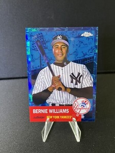 2022 Topps Chrome Platinum Anniversary  Bernie Williams Blue Toile /199