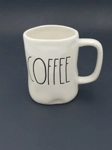 Rae Dunn COFFEE Ceramic Coffee Cup Mug by Magenta White Black Farmhouse - Picture 1 of 2