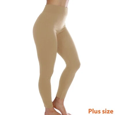 Calça Legging Térmica Feminina Inverno Quente Forrada de Lã Comprimento Total Plus Size  - Imagem 1 de 4