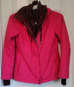 Columbia Jacket Womens Sm Pink Burgundy Interchange Omni Heat Puff Liner 3 In 1 - Picture 1 of 7