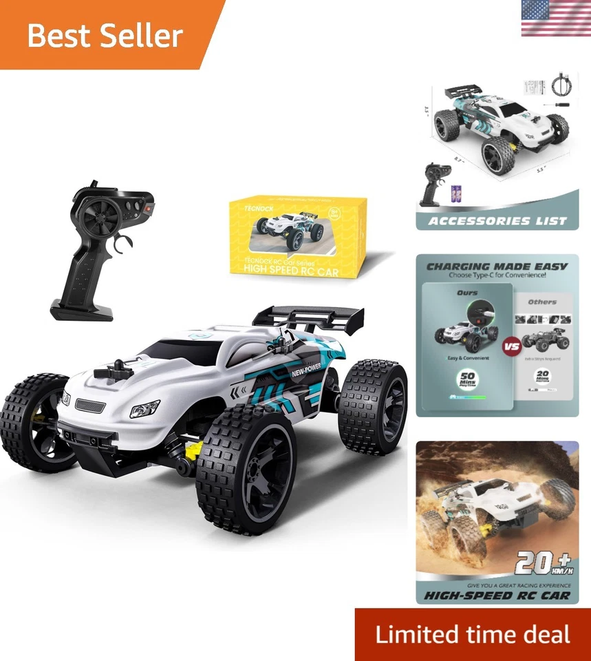 Sinovan RC Racing Car 2.4ghz High Speed Remote Control 1 18 2wd White