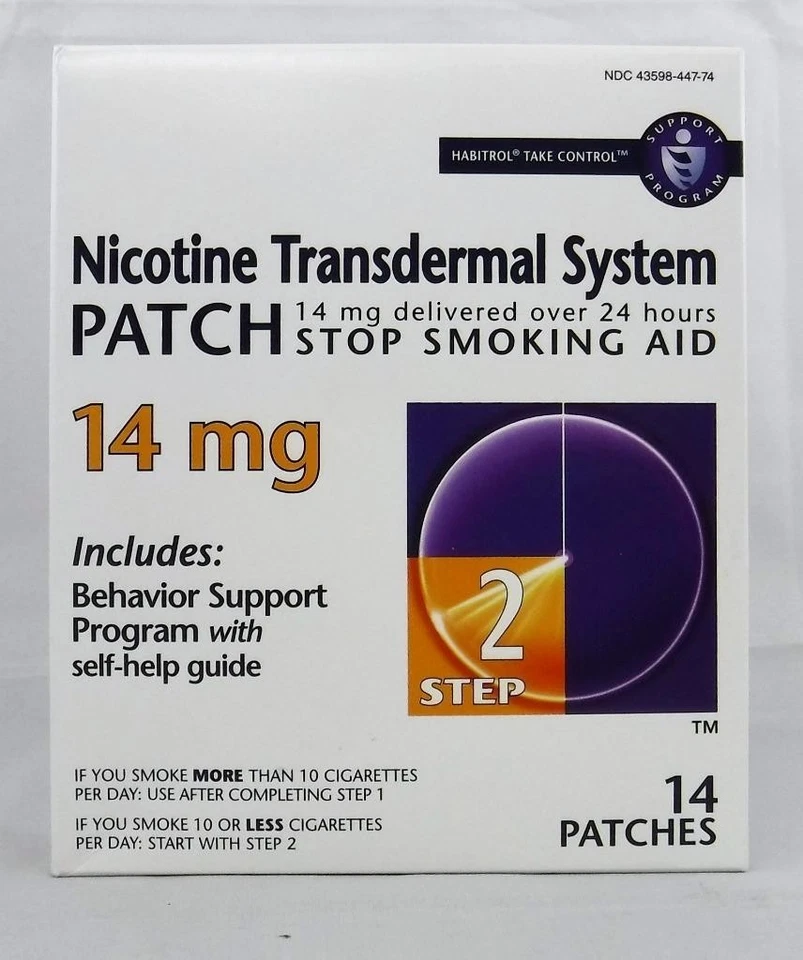 Habitrol Step 2 Nicotine Patches 14mg 14 Total patches Exp 12/26+ FREE SHIPPING - Image 1 of 1