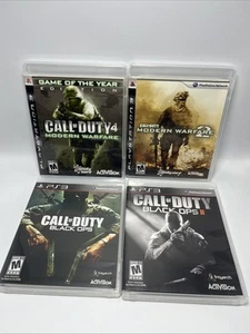 PS3 Call of Duty bundle COD4 Modern Warfare, MW2, Black Ops, Black Op 2 CIB - Picture 1 of 3