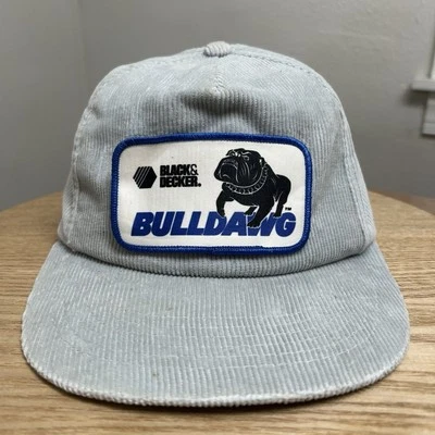 Sombrero de pana Bulldog Black & Decker de colección gris Snapback Cap construcción Foto 1 de 4