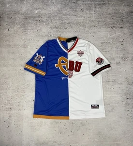 FUBU XL Split Jersey Blue White Baseball Champions League 1992 Vintage - Picture 1 of 11