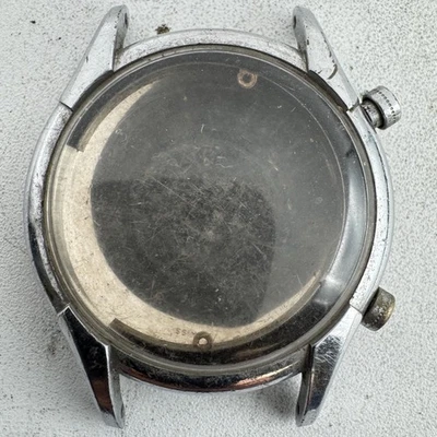 Vintage Pierce Men's Wristwatch Case for Chronograph 37mm Steel & Chrome Swiss - Image 1 of 4