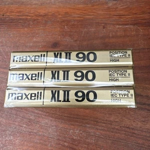 Maxwell High Bias XLII 90 Minute Blank Audio Cassette Tapes SEALED 3 Pack New! - Picture 1 of 4