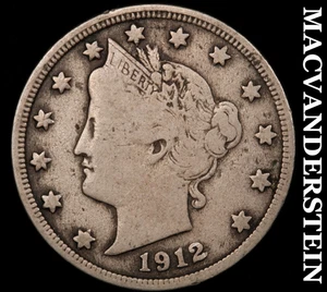 1912-D Liberty Nickel - Scarce  Semi-key  Better Date  No Reserve  #F9771 - Picture 1 of 2