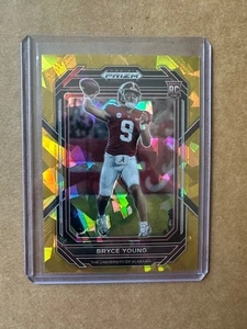 Bryce Young 2023 Panini Prizm Draft Picks Gold Cracked Ice RC #101 - Picture 1 of 2