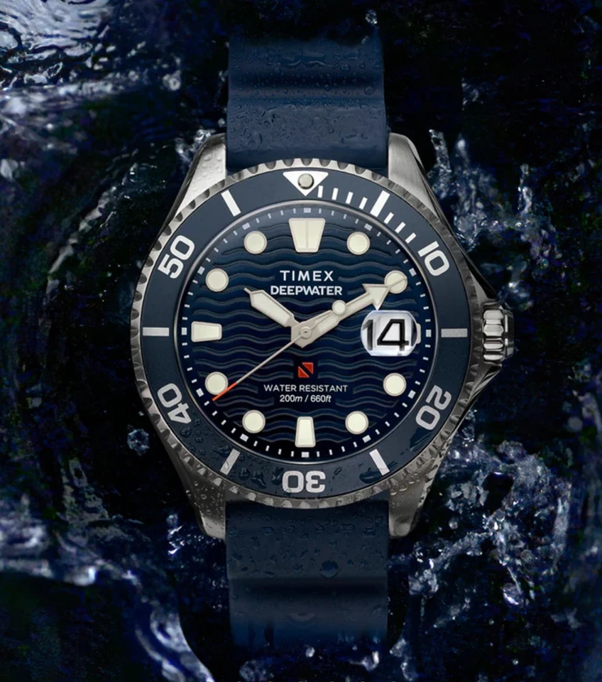 Timex Deep Water Meridian 200M 44mm Mens Watch • Sapphire • Luminova • TW2W81500 - Image 1 of 4