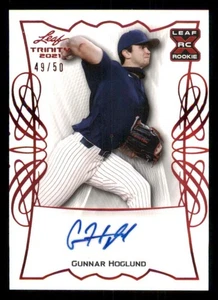 2021 Leaf Trinity AUTO Red #BAGH1 Gunnar Hoglund /50 - Picture 1 of 2