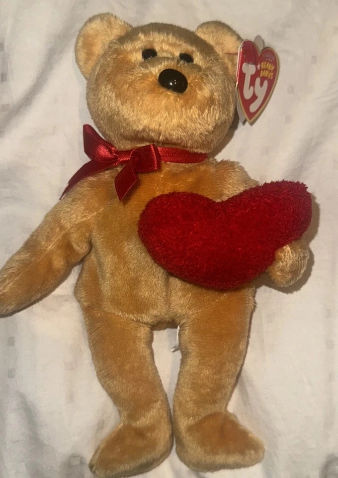 TY Beanie Baby - GOODHEART the Bear (8.5 inch) - MWMTs Stuffed Animal Toy - Image 1 of 1