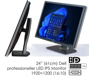 24 " 61cm Dell Ultrasharp U2412M LED Professional IPS Screen 1920x1200 Format - Picture 1 of 7