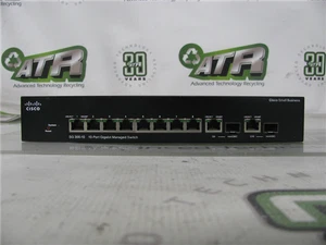 Cisco SG300-10 Gigabit Ethernet PoE Managed Switch 10 Port Used Good Condition - Picture 1 of 6