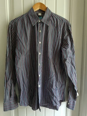 Barneys New York Co Op Striped Vintage Long Sleeve Button Front Dress Shirt L - Image 1 of 4