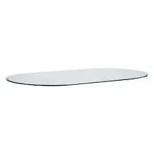 42" X 72" Racetrack Oval Tempered Glass Table Top 1/2" Thick 1" Beveled Edge - Image 1 of 1