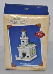 2004 Hallmark Keepsake Christmas Ornament Colonial Church Candlelight Services - Picture 1 of 7