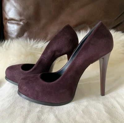 JIL SANDER PURPLE SUEDE HIGH HEELS PUMPS SIZE 38 Foto 1 de 4