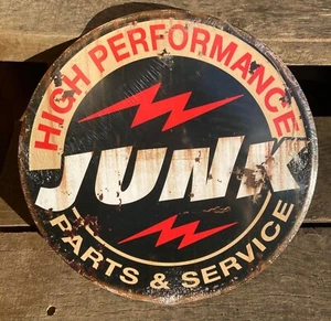 Hochleistungs Trödel rundes ALAUNSCHILD HERGESTELLT IN DEN USA 11,75" Vintage Garage lustiges Dekor - Bild 1 von 7