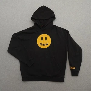 Justin Bieber's Drew Hoodie Adult S (25X27) Black Sweater Smiley Logo Oversize - Picture 1 of 15