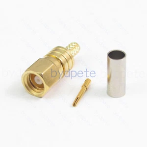 SMC male connector crimp RG174 RG316 LMR100 Coax Cable Coaxial 50ohm Adapter - Picture 1 of 4
