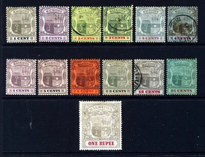 MAURITIUS Queen Victoria 1900-5 Watermark Crown CA Group SG 138 to 153 MINT/VFU - Picture 1 of 2