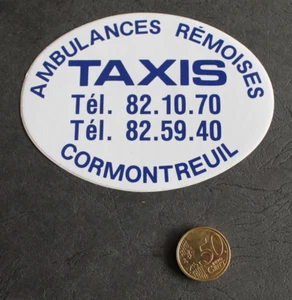 Autocollant / Sticker - TAXIS - Ambulances rémoises - CORMONTREUIL - Picture 1 of 2