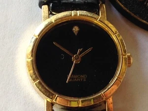 GENERATION DIAMOND QUARTZ WATCH BLACK w/ Genuine Diamond LADIES  - Picture 1 of 5