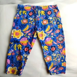 Little Girl Leggings Capri's Floral Stretch Size 4 - Picture 1 of 3