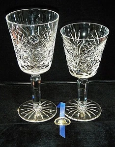 Tipperary Crystal "Dove Hill" (6 Sided Stem) Water & Wine Glasses - Picture 1 of 16