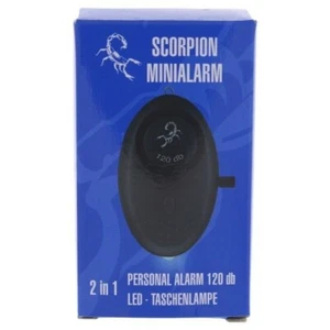 Scorpion Mini Personalalarm Schlüsselanhänger Minialarm Alarm 120 db LED Lampe - Bild 1 von 2