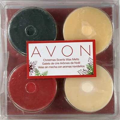 Avon Christmas Wax Melt Set 8 NIB  2 Each Pine, Vanilla, Holly Berry, Peppermint - Image 1 of 2