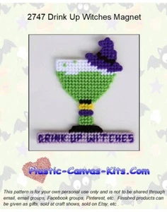 Patrón o kit de lona imán-plástico de Drink Up Witches - Imagen 1 de 1
