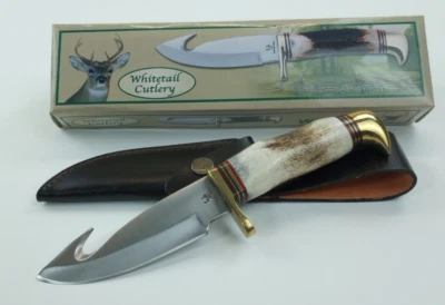 Novo Talheres Frost Linda Cabo de Veado 4 1/2"" Lâmina com Gancho WT-158 - Imagem 1 de 4