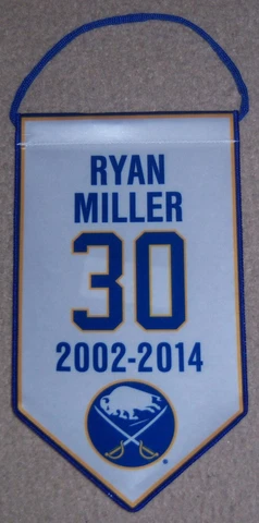 NEW Rare AUTHENTIC Buffalo Sabres RYAN MILLER Mini JERSEY RETIREMENT BANNER 30 Cover