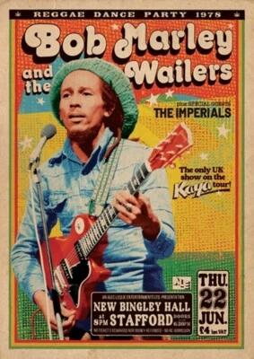 Bob Marley & The Wailers  13" X 19" Reproduction Concert Poster archival quality - Image 1 of 4
