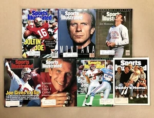 Lotto 7 riviste illustrate sportive (anni '90) Joe Montana, Chiefs, 49ers, ecc, ottime condizioni! - Foto 1 di 3