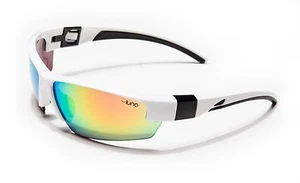Gafas de sol Luna Mercury para correr ciclismo estuche rígido lentes espejadas blancas/negras - Imagen 1 de 5