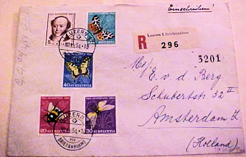 JUEGO MARIPOSA SUIZA 1954 #602-6 CAT 40M (=$26,00) Foto 1 de 1