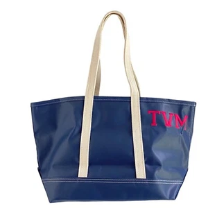 MARK & GRAHAM X STEELE WATERPROOF TOTE Bag Size MEDIUM Navy Blue Embroidered TVM - Picture 1 of 11