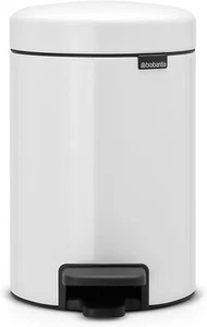 Brabantia 112126 Pedal Bin newIcon with Plastic Inner Bucket, 3 L-White - Picture 1 of 3