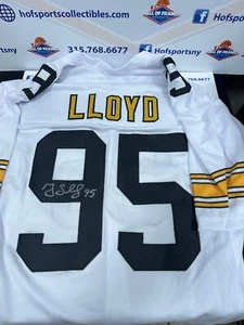 GREG LLOYD SIGNED WHITE STEELERS CUSTOM JERSEY - BECKETT WITNESSED COA - Picture 1 of 1