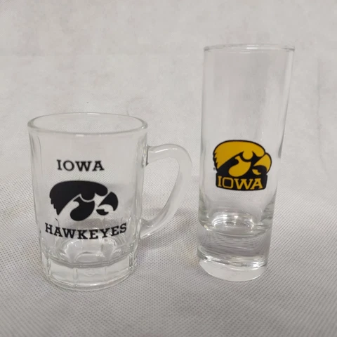 Iowa Hawkeyes Shot Glass and Mini Beer Mug Cover