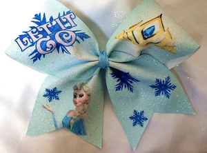 Cheer Bows - Frozen Elsa Let It Go Glitzer Haarschleife - Bild 1 von 1