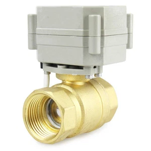 Válvula de bola eléctrica motorizada 2 vías de latón 1/2"" 3/4"" 1-1/4"" 12V/24VADC 220VAC - Imagen 1 de 8