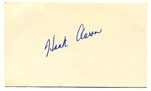 1959-60 Hank Aaron Baseball HOF Vintage Signed 3x5 Milwaukee Braves  - Picture 1 of 1