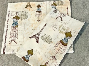 Stoff City of Light PARIS 1889 Weltausstellung Kleiderformen 2-teilig Kaufman #16737 - Bild 1 von 12