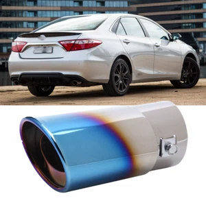 Blue Car Stainless Steel Rear Exhaust Pipe Tail Muffler Tip For Toyota Camry - Picture 1 of 10