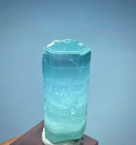 Natural Terminated Sky Blue Aquamarine Crystal From Skardu Pakistan 32.55 Carats - Picture 1 of 16